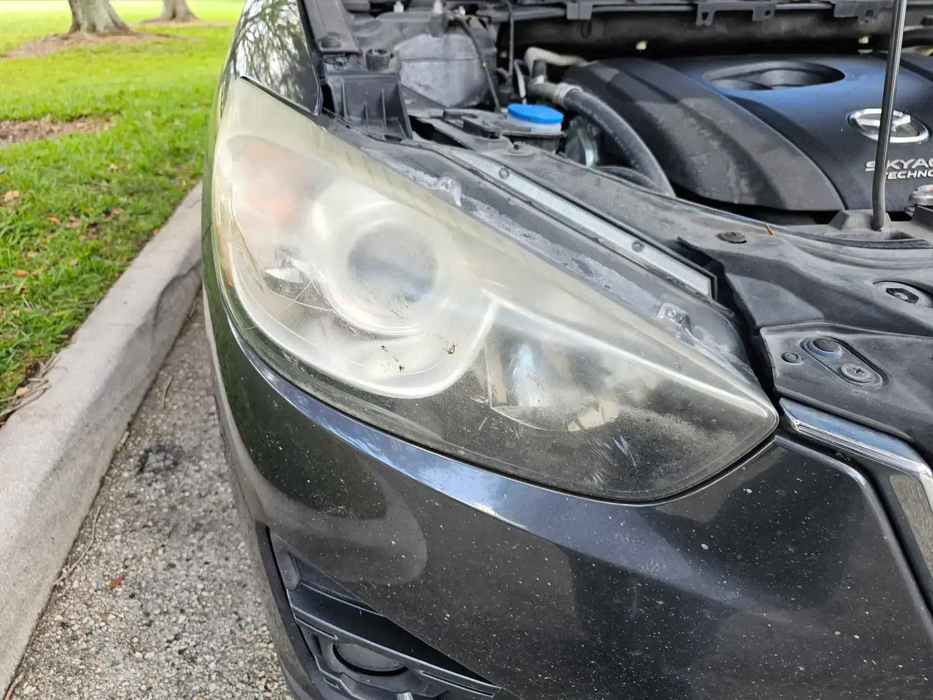 headlight restoration Before Aventura FL scaled