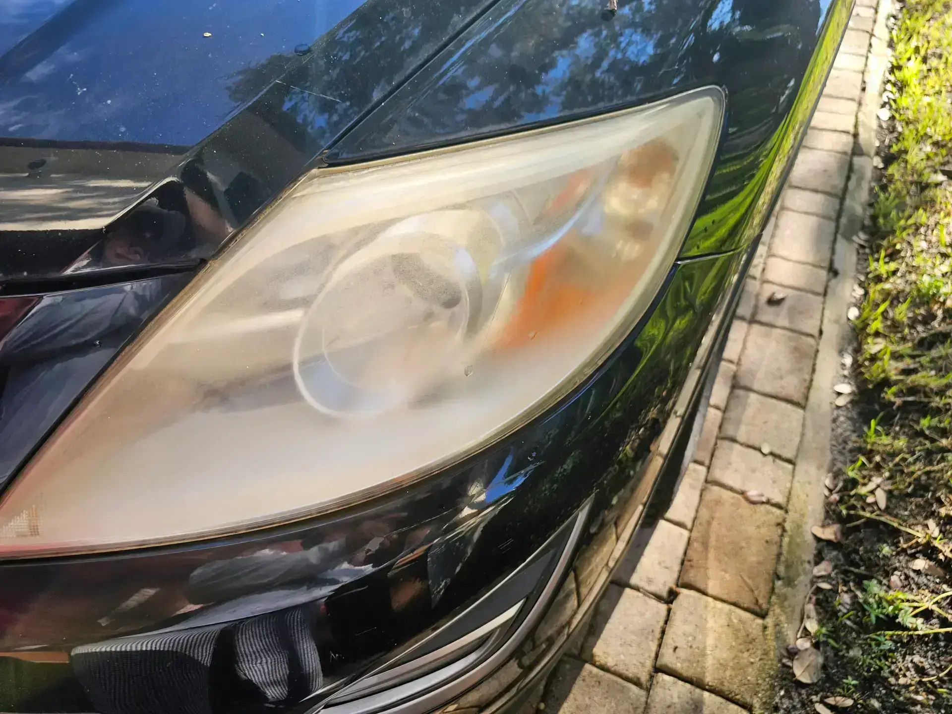 headlight restoration before Wilton Manors florida scaled